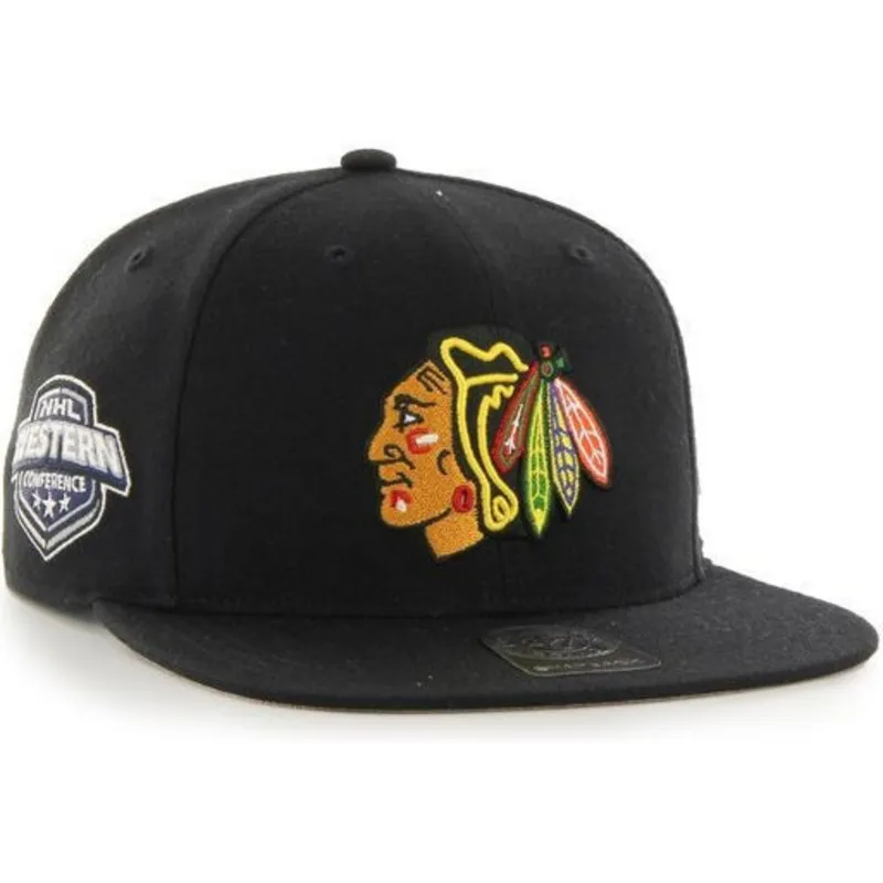 cepice-rovna-cerna-snapback-chicago-blackhawks-nhl-47-brand