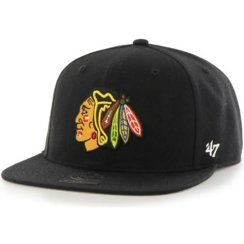 cepice-rovna-cerna-snapback-chicago-blackhawks-nhl-47-brand