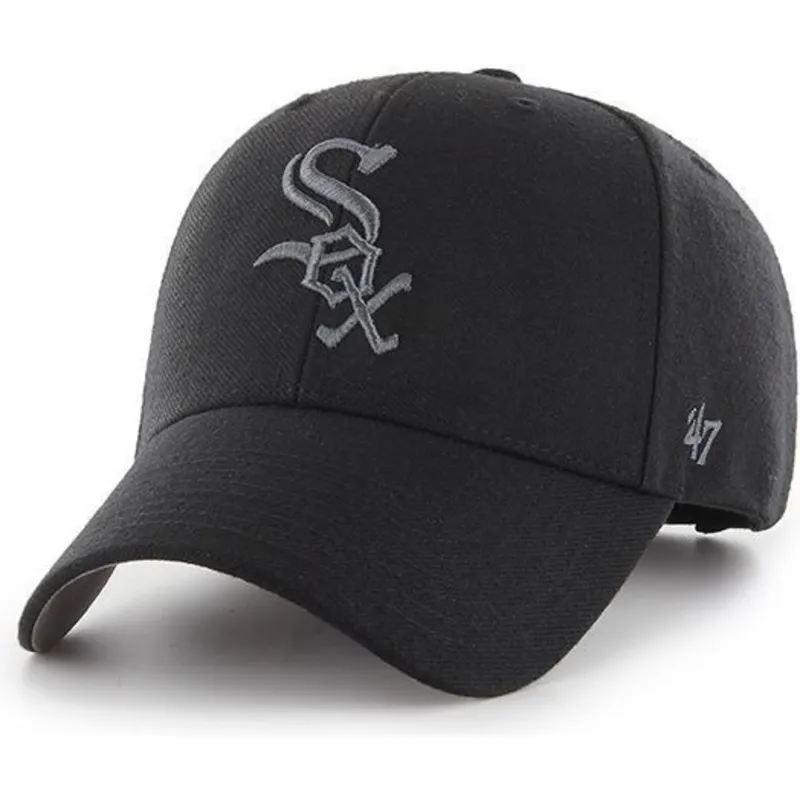 cepice-zaoblena-cerna-nastavitelny-plateado-chicago-white-sox-mlb-47-brand cepice-zaoblena-cerna-nastavitelny-plateado-chicago-white-sox-mlb-47-brand
