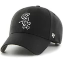 47-brand-curved-brim-schwarz-weiss-logo-schwarzes-logo-chicago-white-sox-mlb-mvp-snapback-cap-schwarz