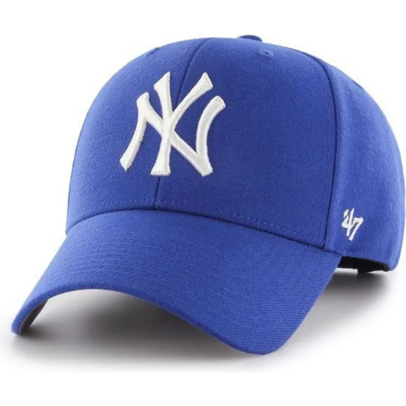47-brand-new-york-yankees-mlb-mvp-snapback-kappe-mit-gebogenem-schirm-in-blau