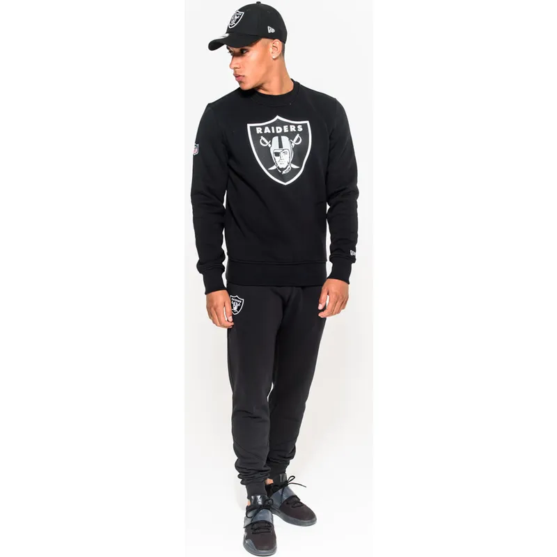 mikiny-bez-kapuce-cerna-crew-neck-las-vegas-raiders-nfl-new-era