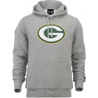 New Era Green Bay Packers NFL Pullover Hoodie Kapuzenpullover Sweatshirt grau