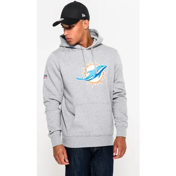 New Era Miami Dolphins NFL Pullover Hoodie Kapuzenpullover Sweatshirt grau