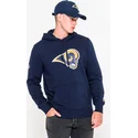 mikiny-s-kapuci-modra-pullover-hoodie-los-angeles-rams-nfl-new-era