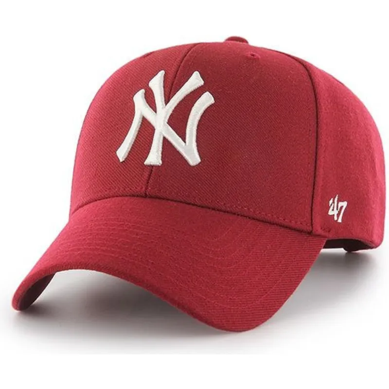 cepice-zaoblena-cervena-snapback-new-york-yankees-mlb-47-brand
