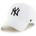 weisse-curved-cap-der-new-york-yankees-mlb-clean-up-von-47-brand