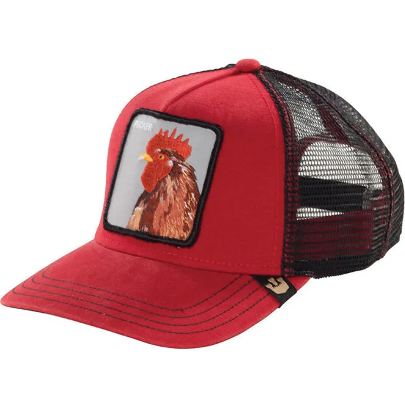 cepice-zaoblena-cervena-snapback-plucker-the-farm-goorin-bros cepice-zaoblena-cervena-snapback-plucker-the-farm-goorin-bros