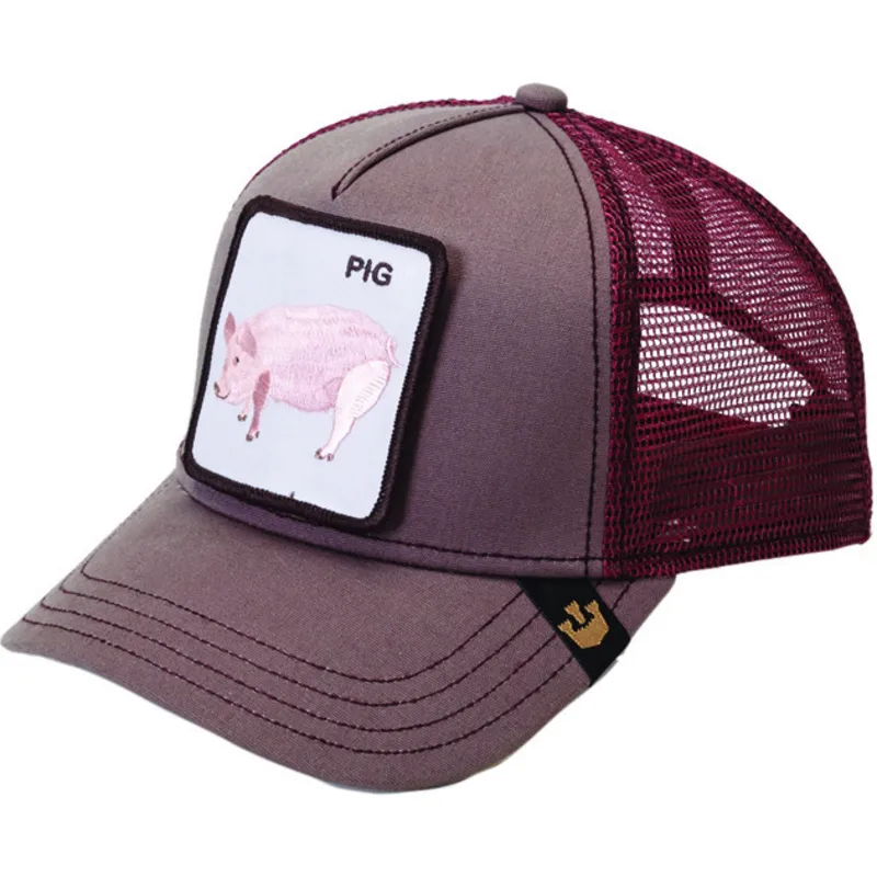 cepice-zaoblena-cervena-snapback-pig-the-farm-goorin-bros cepice-zaoblena-cervena-snapback-pig-the-farm-goorin-bros