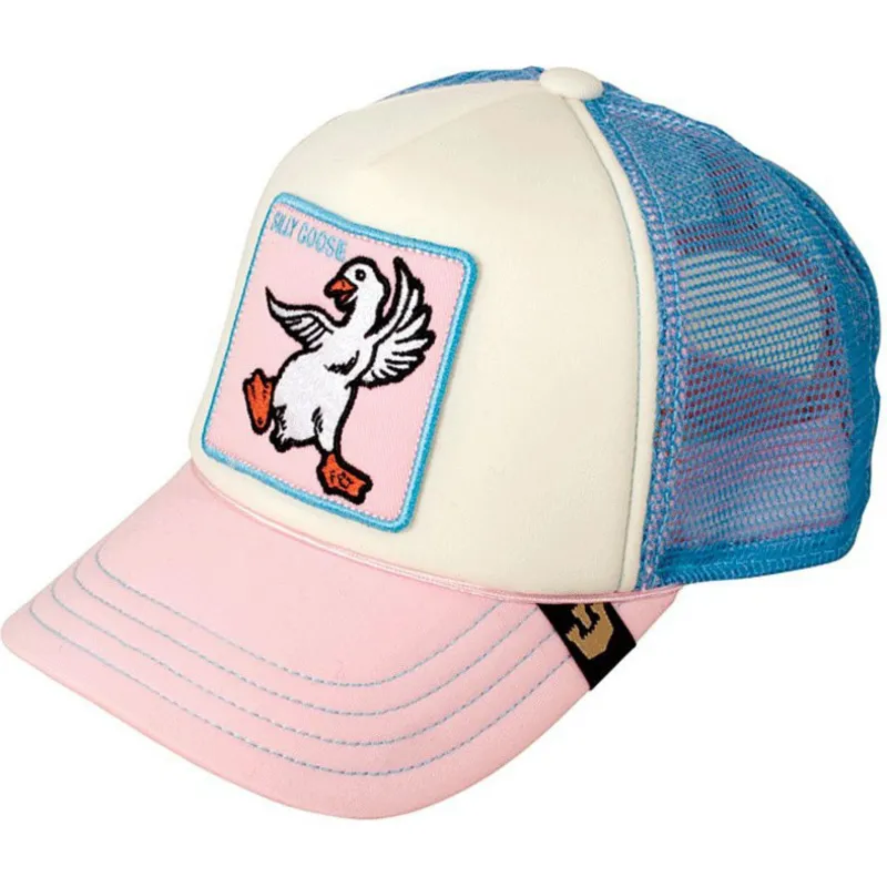 rosa-und-blaue-trucker-kappe-fur-jungen-gans-silly-goose-von-goorin-bros