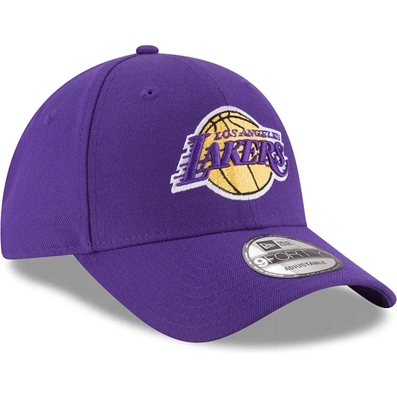 violette-verstellbare-curved-cap-9forty-the-league-der-los-angeles-lakers-nba-von-new-era