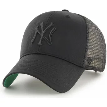 47 Brand Schwarzes Logo New York Yankees MLB MVP Branson Trucker Cap schwarz