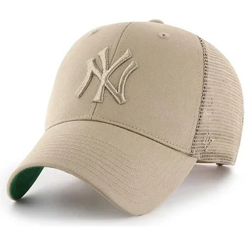 Čepice zaoblená žádné zvíře béžová snapback New York Yankees MLB 47 Brand