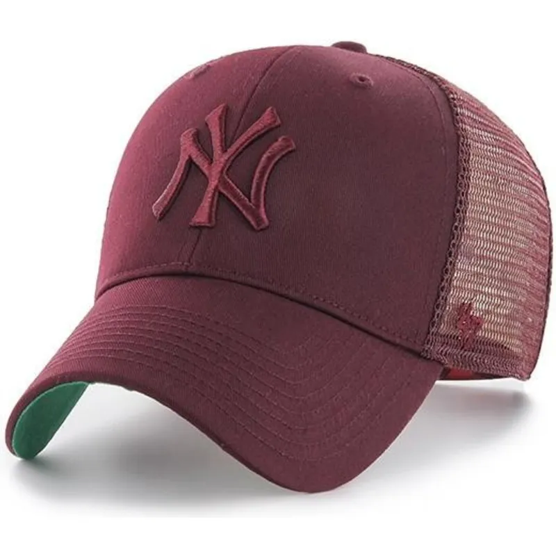 47-brand-mlb-mvp-branson-trucker-cap-in-bordeaux-mit-bordeauxfarbenem-new-york-yankees-logo