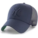 marinbla-trucker-keps-med-marinblatt-new-york-yankees-mlb-mvp-branson-logotyp-fran-47-brand