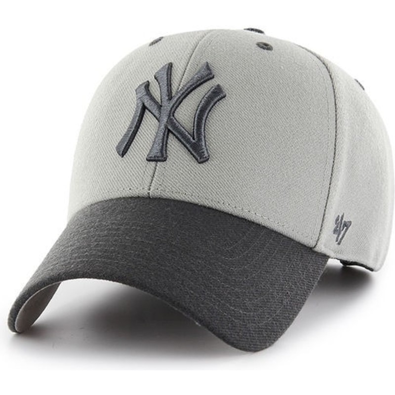 47-brand-curved-brim-new-york-yankees-mlb-mvp-audible-2-tone-cap-grau