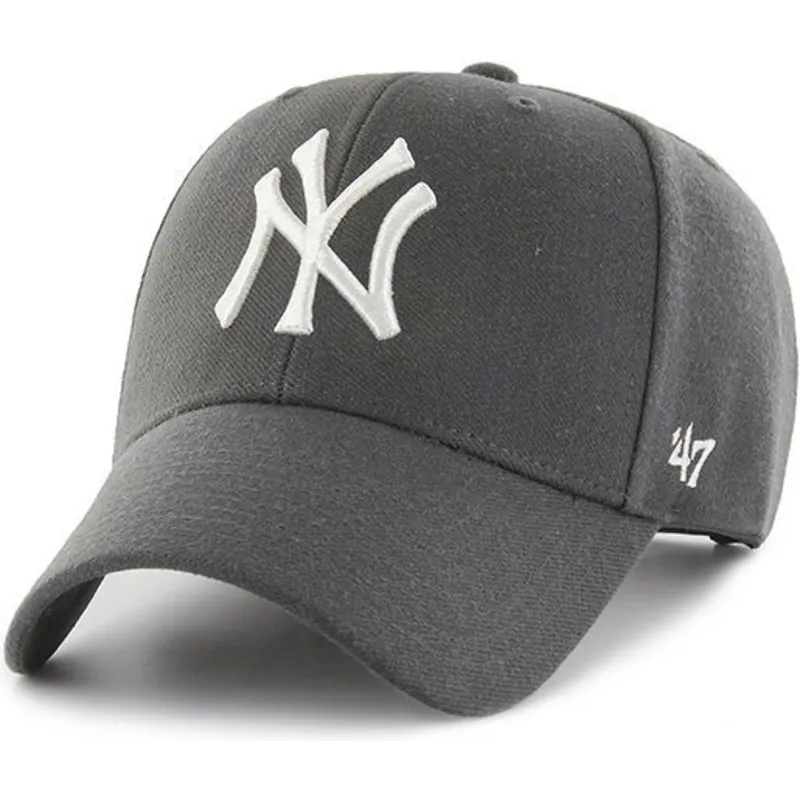 dunkelgraue-gebogene-snapback-kappe-new-york-yankees-mlb-mvp-von-47-brand