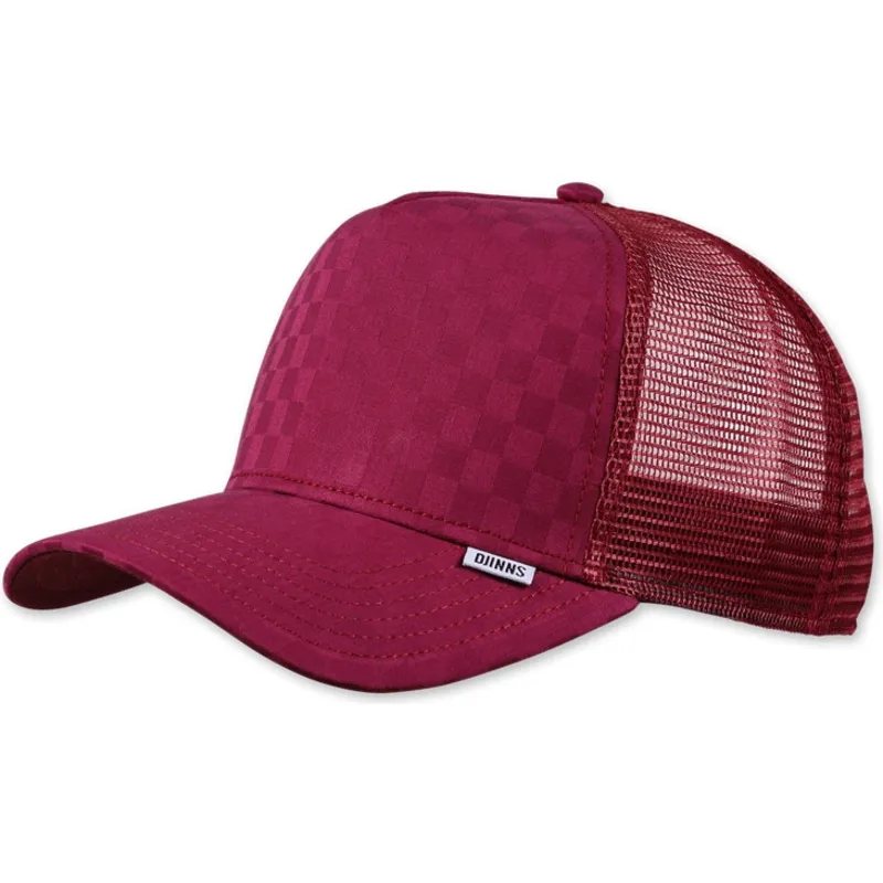 cepice-zaoblena-cervena-snapback-a-cuadros-tie-check-djinns