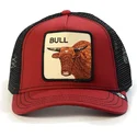 cepice-zaoblena-cervena-snapback-bull-the-farm-goorin-bros