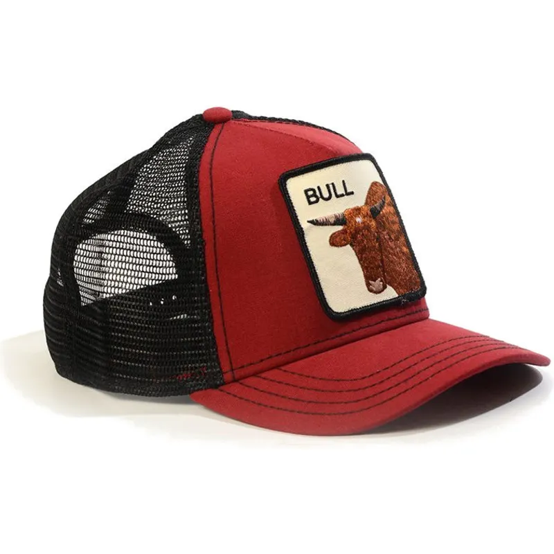 cepice-zaoblena-cervena-snapback-bull-the-farm-goorin-bros