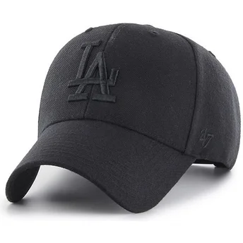 Svart kurvad snapback-keps med svart logotyp Los Angeles Dodgers MLB MVP av 47 Brand