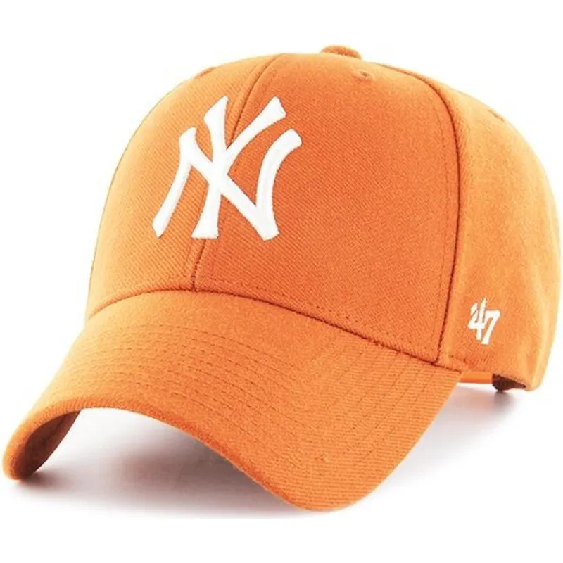 cepice-zaoblena-oranzova-snapback-new-york-yankees-mlb-47-brand