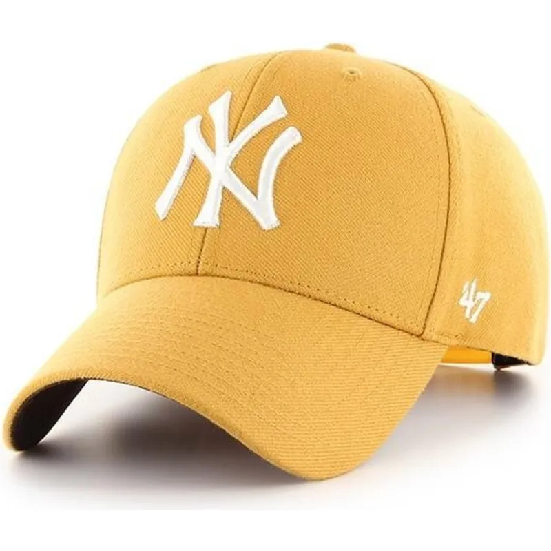 cepice-zaoblena-zluta-snapback-new-york-yankees-mlb-47-brand