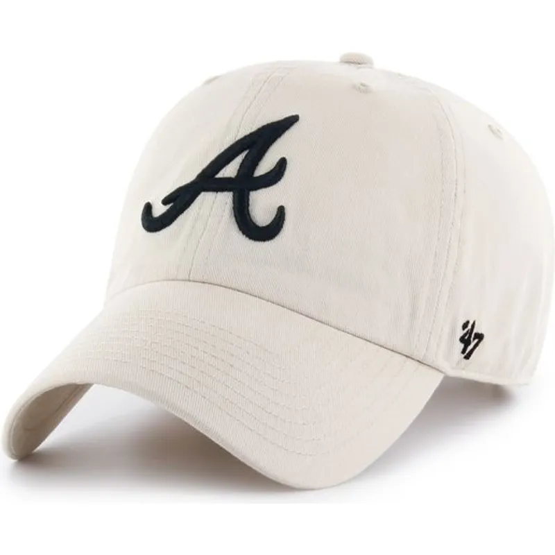 cepice-zaoblena-kremova-nastavitelny-atlanta-braves-mlb-clean-up-atlanta-braves-mlb-47-brand
