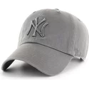 47-brand-curved-brim-graues-logo-new-york-yankees-mlb-clean-up-cap-grau