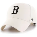 cepice-zaoblena-kremova-snapback-boston-red-sox-mlb-47-brand