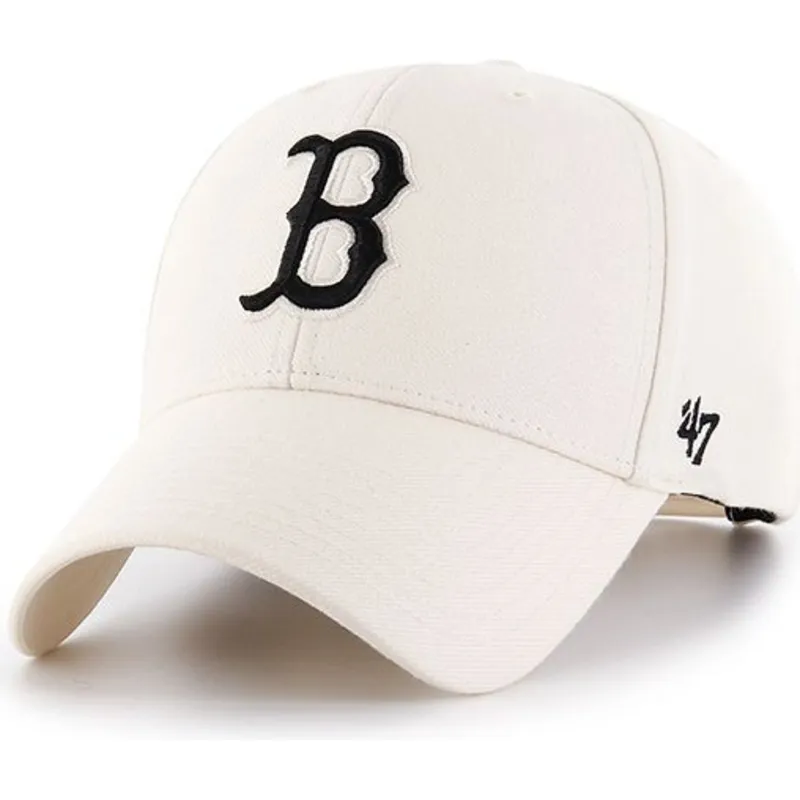 cepice-zaoblena-kremova-snapback-boston-red-sox-mlb-47-brand