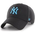 47-brand-curved-brim-blaues-logo-new-york-yankees-mlb-mvp-snapback-cap-schwarz-