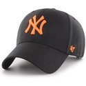 47-brand-curved-brim-oranges-logo-new-york-yankees-mlb-mvp-snapback-cap-schwarz-
