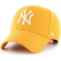 new-york-yankees-mlb-mvp-47-brand-goldgelbe-snapback-kappe-mit-gebogenem-schirm