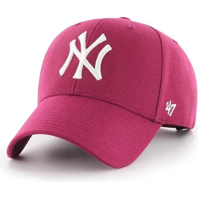 cepice-zaoblena-ruzova-snapback-galaxy-new-york-yankees-mlb-47-brand
