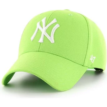 47 Brand Curved Brim New York Yankees MLB MVP Lime Snapback Cap grün