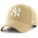 47-brand-mlb-mvp-new-york-yankees-snapback-kappe-in-altgold-gelb-mit-gebogenem-schirm