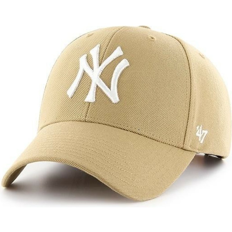 47-brand-curved-brim-new-york-yankees-mlb-mvp-old-gold-snapback-cap-gelb