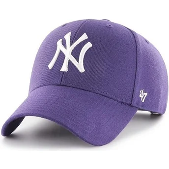 Čepice zaoblená fialová snapback New York Yankees MLB 47 Brand