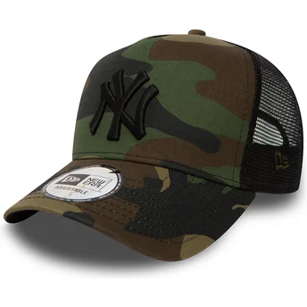 Čepice zaoblená maskáčová snapback Clean A Frame New York Yankees MLB New Era