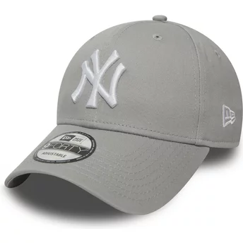 New Era Curved Brim 9FORTY Essential New York Yankees MLB Grey Adjustable Cap