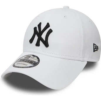 new-era-new-york-yankees-mlb-9forty-essential-verstellbare-weisse-kappe-mit-gebogenem-schirm