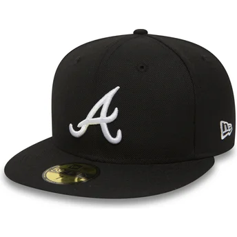 Καπέλο μαύρο επίπεδο προσαρμοσμένο 59FIFTY Essential των Atlanta Braves MLB από τη New Era