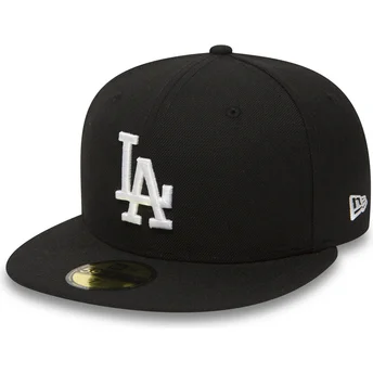 Čepice rovná černá přiléhavá 59FIFTY Essential Los Angeles Dodgers MLB New Era
