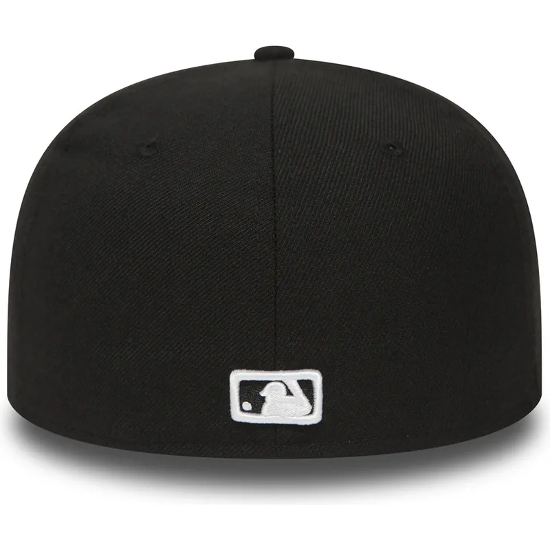 schwarze-enganliegende-59fifty-essential-flatcap-der-los-angeles-dodgers-mlb-von-new-era