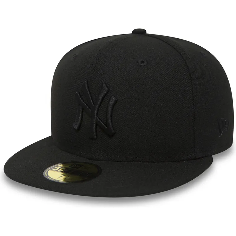 svart-platt-keps-justerad-59fifty-black-on-black-fran-new-york-yankees-mlb-av-new-era