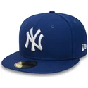 new-era-new-york-yankees-mlb-59fifty-essential-blaue-flache-angepasste-kappe