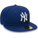 new-era-flat-brim-59fifty-essential-new-york-yankees-mlb-fitted-cap-blau