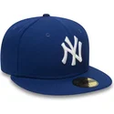 new-era-new-york-yankees-mlb-59fifty-essential-blaue-flache-angepasste-kappe