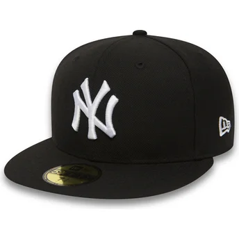 New Era New York Yankees MLB 59FIFTY Essential svart justerbar flat keps